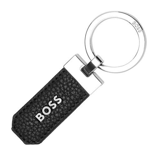 Hugo Boss Key Ring Classic Grained Black Leather